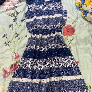 Blue And White Floral Dress