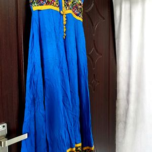 Elegant Royal Blue 💙 Flared Anarkali Kurta