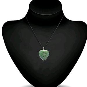 Pendent green stones heart Resin/Rhinestone/trend