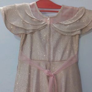 Glitter Gown For Girls With CanCan Shown In Pictur