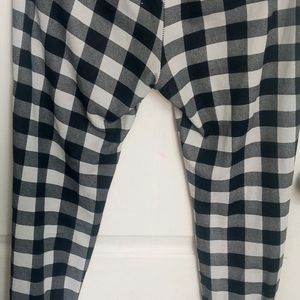 White Black Cheaks Pant