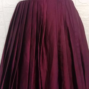 Maroon Velvet Blouse With Flare Lehenga