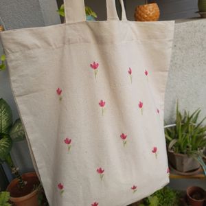 Tote Bag | Hand Embroidered | Floral