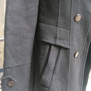 Black Woollen Overcoat