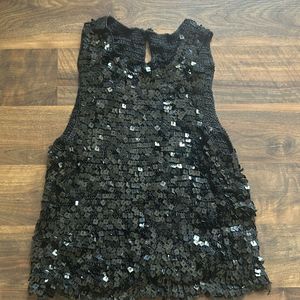 Beautiful Black Sequence Shimmery Top Sleeveless