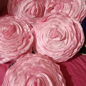 Pink Satin Cushions Very Beautiful