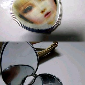 Heart shape 3D Doll blink eyes cute mirror