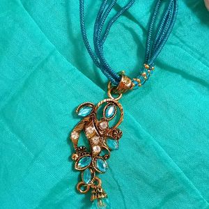 Beautiful Blue & Golden Nack Piece - Not Used