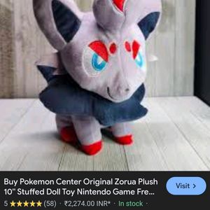 Zorua Pokemon Plush