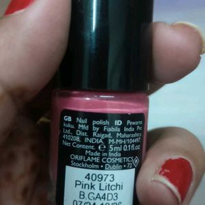 Oriflame On Colour Pink Litchi Shade Nail Polish