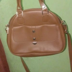 Women Tottos Brown PU Sling Bag