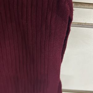 V-neck Burgundy Sweater