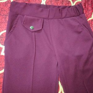 Maroon Top And Formal Pant