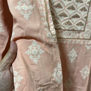 Coral Butter Pink Kurtha