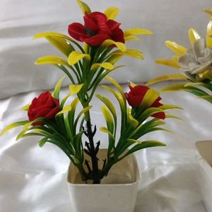 4pc Mini Artificial Plants for Home & Office Decor