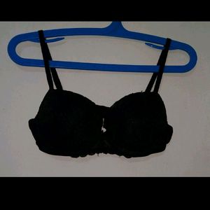 Padded & Wired* Black Lacy Bra