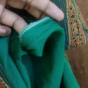 Handblocked Ajrakh Kantha Kurta