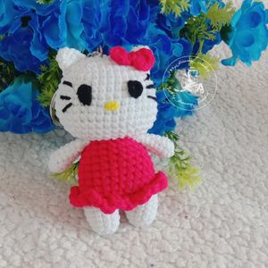 Amigurumi Hello Kitty Keychain /charm