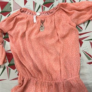 Pink crop top for girls 9 to 10 years