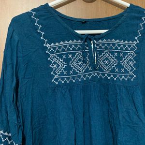 Casual Wear Blue Tunics