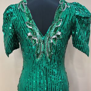 Green Embellished Dress