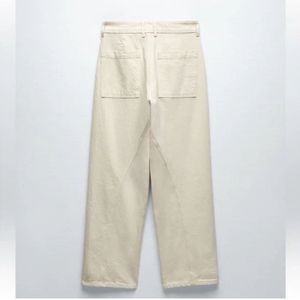 Zara Beige Carpenter Fit Women’s Trousers Size :30