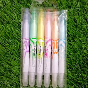 Set Of 6 Erasable Highlighters