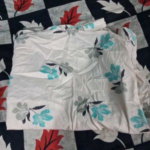 White Shirt With Flowers Design