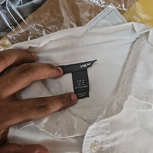 H&M White Half Sleeves Shirt (Men's)