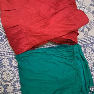 Combo Of RED  And GREEN Chudidaar Pants