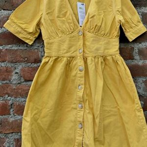 Yellow Denim Dress