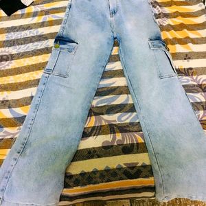 High Waist Cargo Jeans