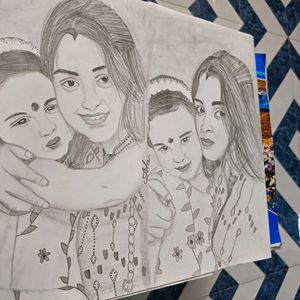 Customized Pencil Drawing Portrait Order