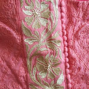 Pink Embroidered Kurta (Women)