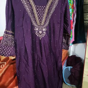 Pretty Purple W Kurta