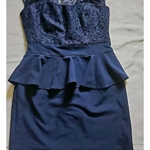 Navy Blue Pelpum Dress