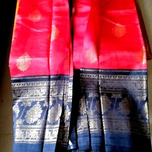 Art Silk Saree_foil Print_with Blouse Piece