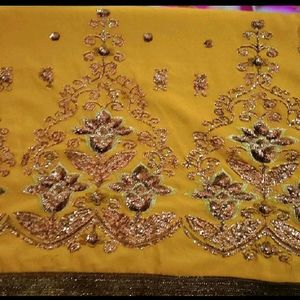 Sequence And Diamond Work Fancy Saree