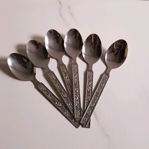 Cutlery Stainless Steel Dinner Spoons - Pack of 6