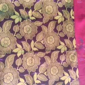 Violet Banaras Saree