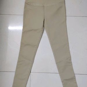 Beige Formal Pants