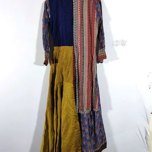 Multi Printed Anarkali (Women's)