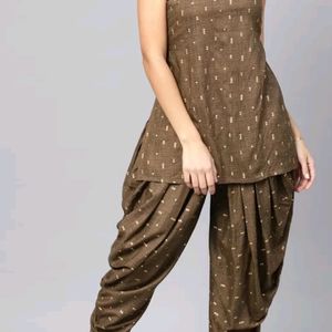 Kurti With Dhoti Pant And Ethnic Jacket