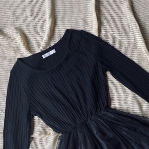 Korean Black Tulle Dress