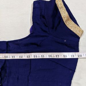 Navy Blue Saree With Blouse