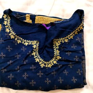 Shrishti Brand Kurti Pretty Navy Blue Color