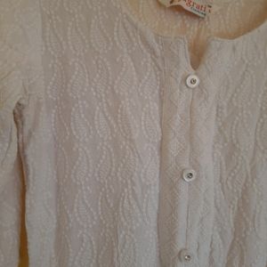 Pure White Chikankari Kurta