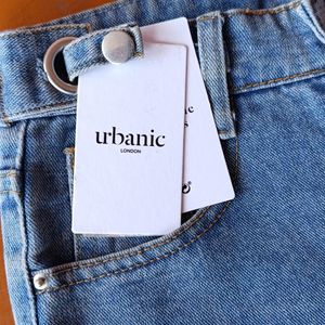 Urbanic Wide Leg Blue Jeans For Women