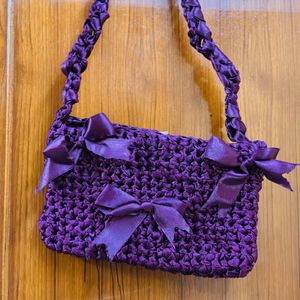 Crochet Purple Bag