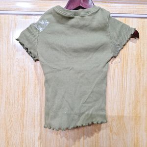 Zudio Green Crop Top (Women's)